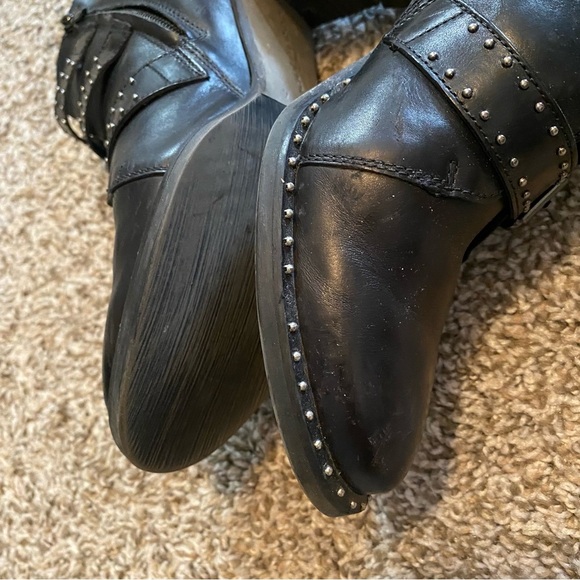 Paul Green Black Leather Ankle Boots Boot Size 6 - Picture 14 of 15